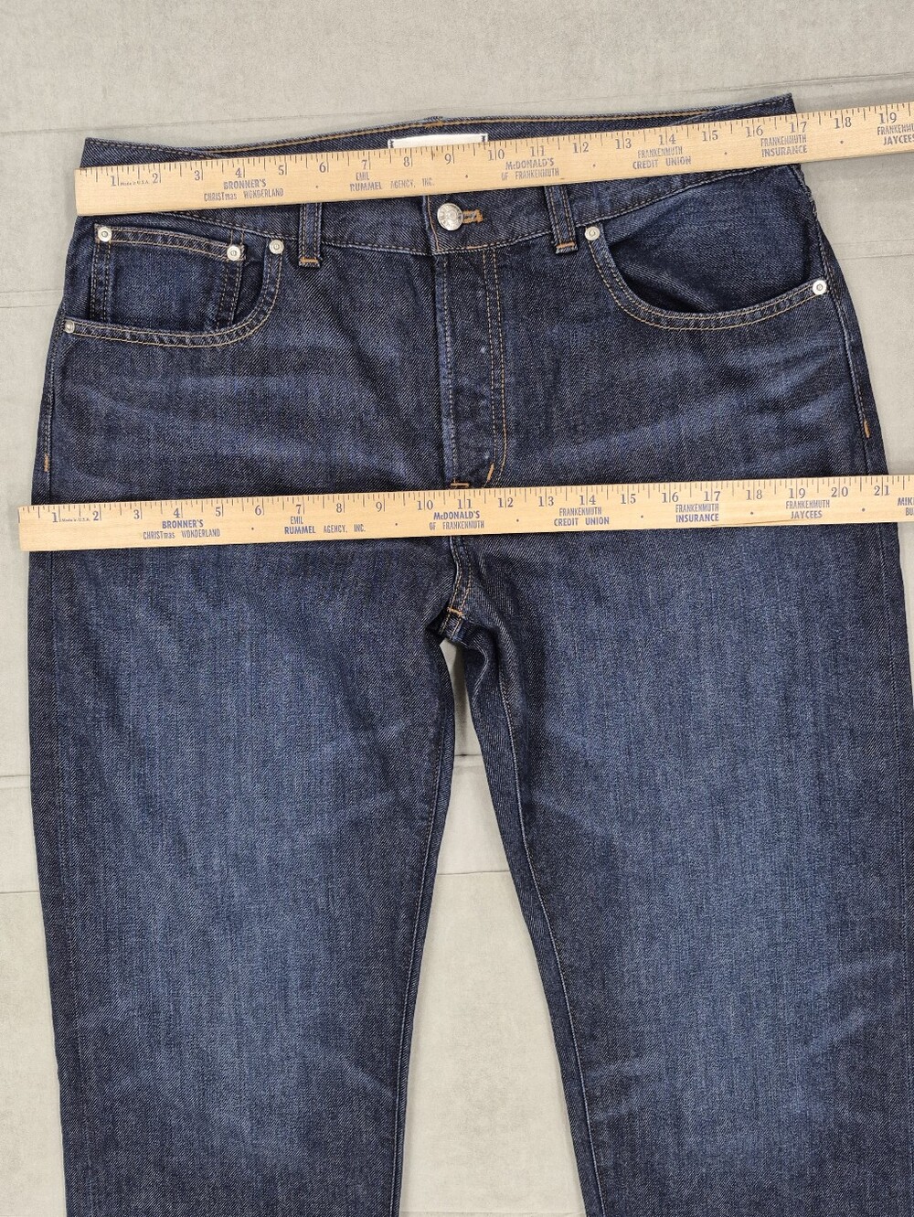 Madewell The Dean Easy Straight Jean women's 29 Softdrape dark wash mid rise - Picture 4 of 14